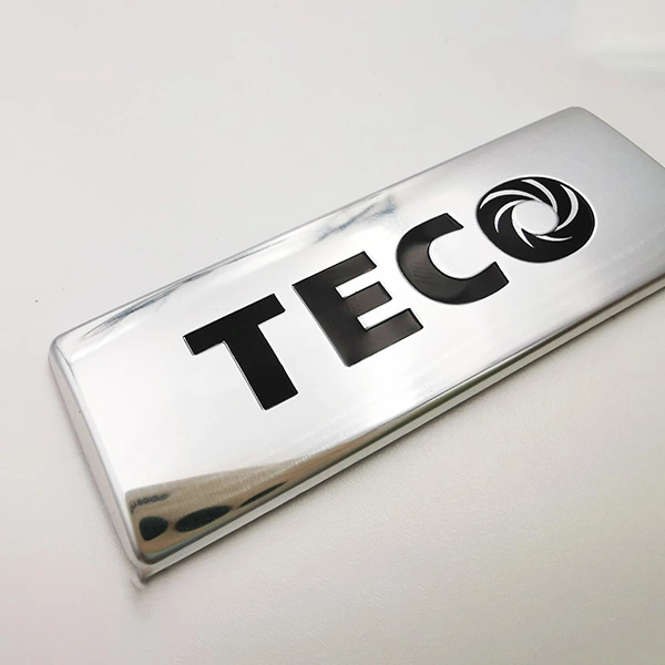 Logo -Metallnamenplatte