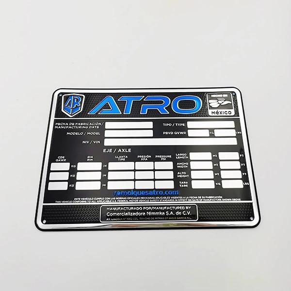 Firmenmarke Aluminiumetikett