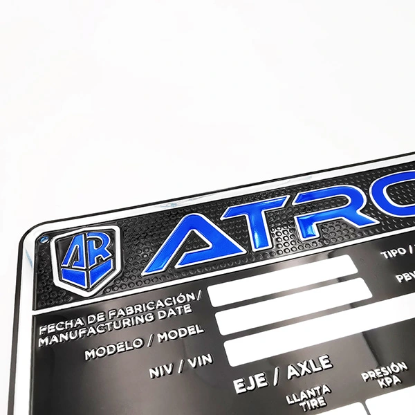 Firmenmarke Aluminiumetikett