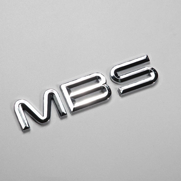 Verchromtes ABS-3D-Emblem, Automobil-Logo in silberner Spiegelfarbe