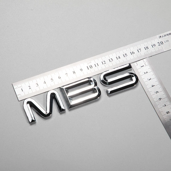 Verchromtes ABS-3D-Emblem, Automobil-Logo in silberner Spiegelfarbe