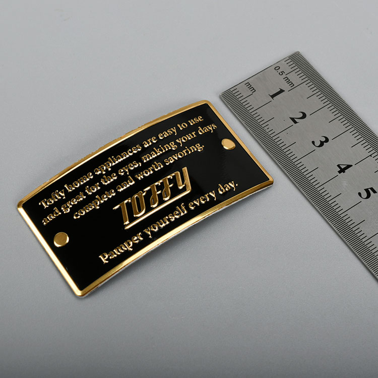 Aluminium gedrucktes Goldmetalletikett