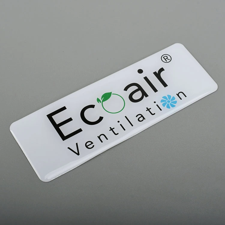 3D -Logo -Harz -Epoxy -Aufkleber