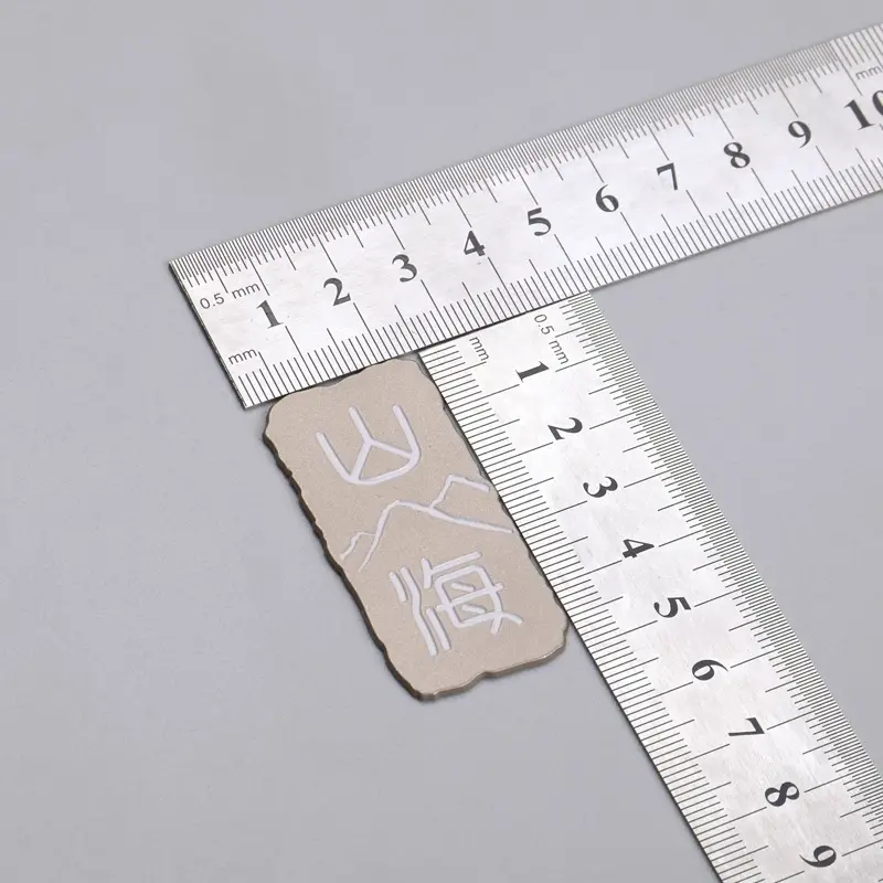 3D-Etikett aus gebürstetem Galvano-Nickel-Metall