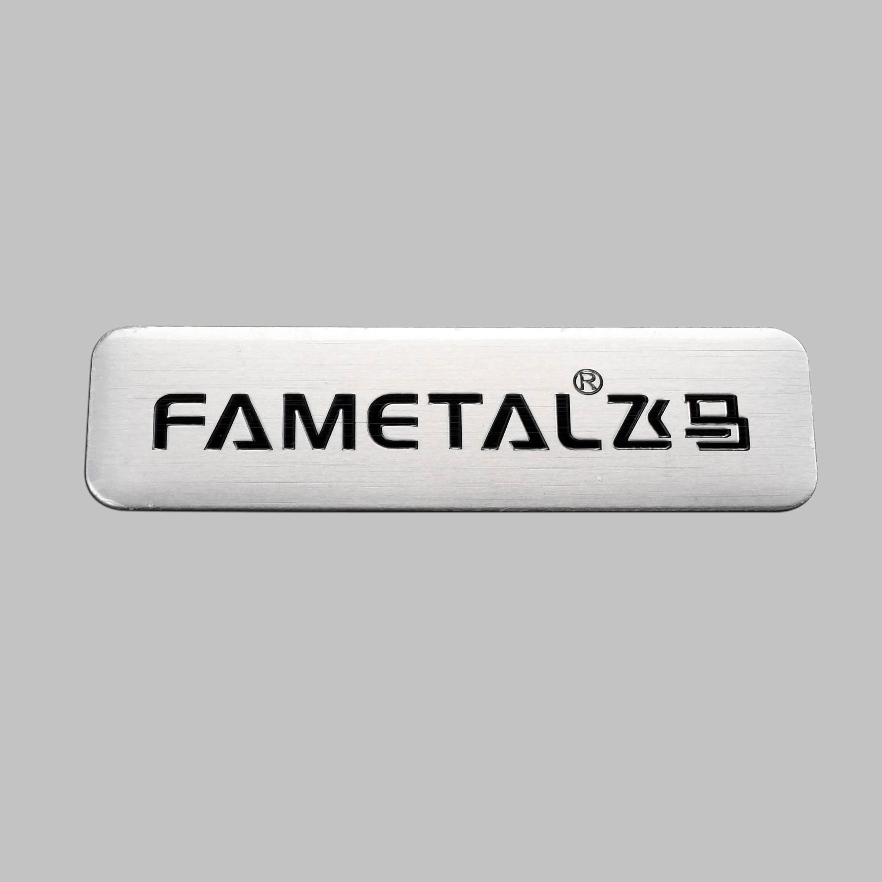 Aluminium-Geräteetikett