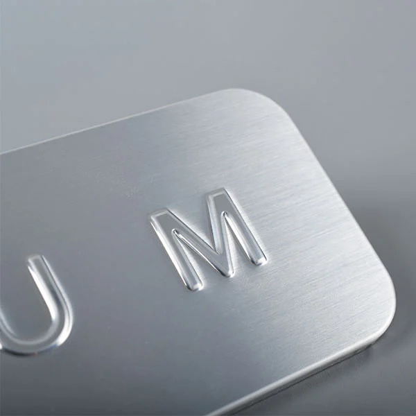 Markenbedrucktes Aluminiumetikett
