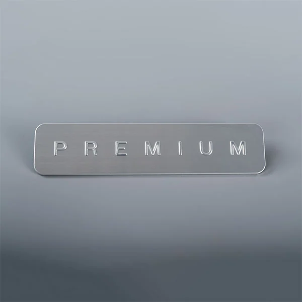 Markenbedrucktes Aluminiumetikett