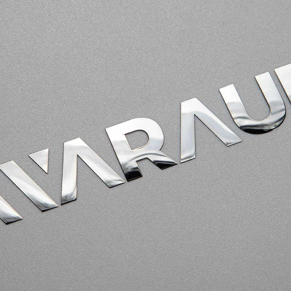 Galvanoformendes Metall-Nickel-Logo