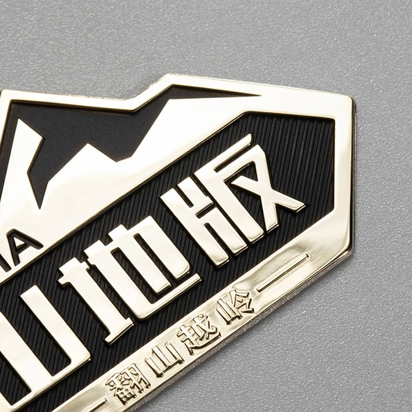 Benutzerdefinierter 3D-Chrom-Abzeichenaufkleber mit metallischem Markenlogo für Automotoren