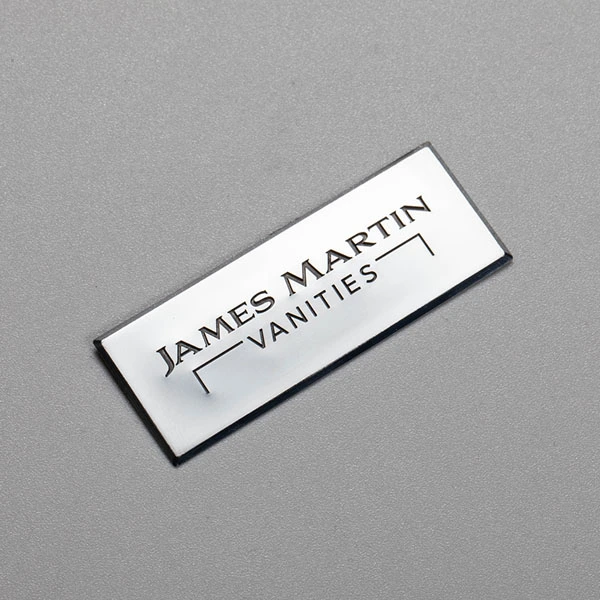 Hochpräzises 3D-Nickel-Galvaniketikett mit mattsilberner Oberfläche