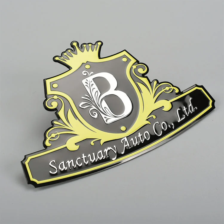 Metalletikett mit Logo