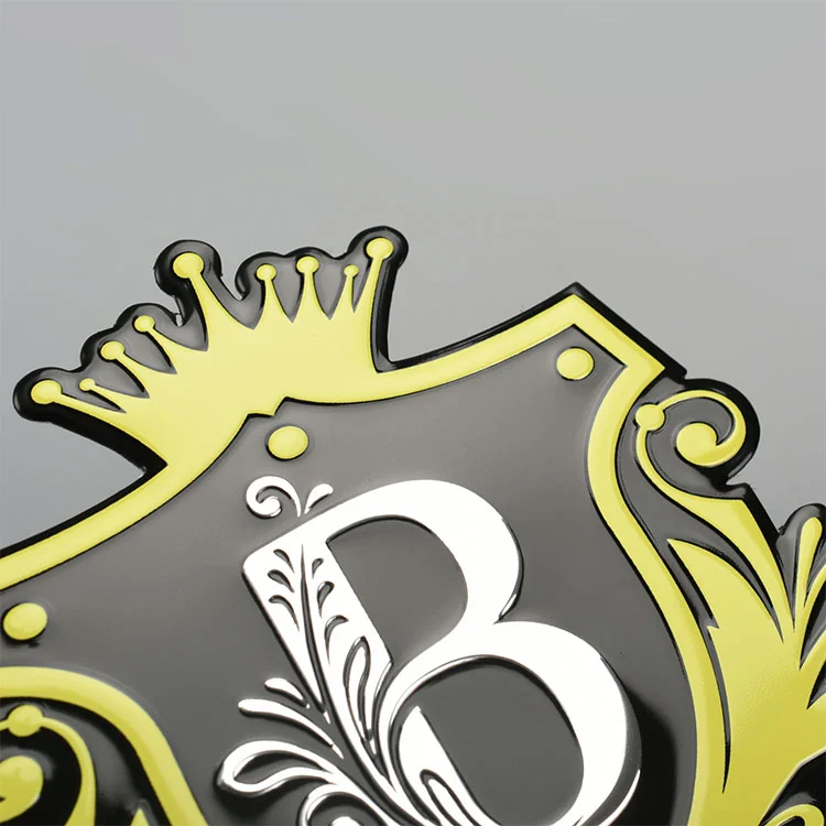 Metalletikett mit Logo