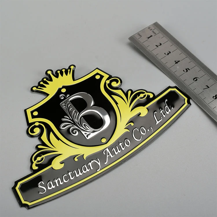 Metalletikett mit Logo
