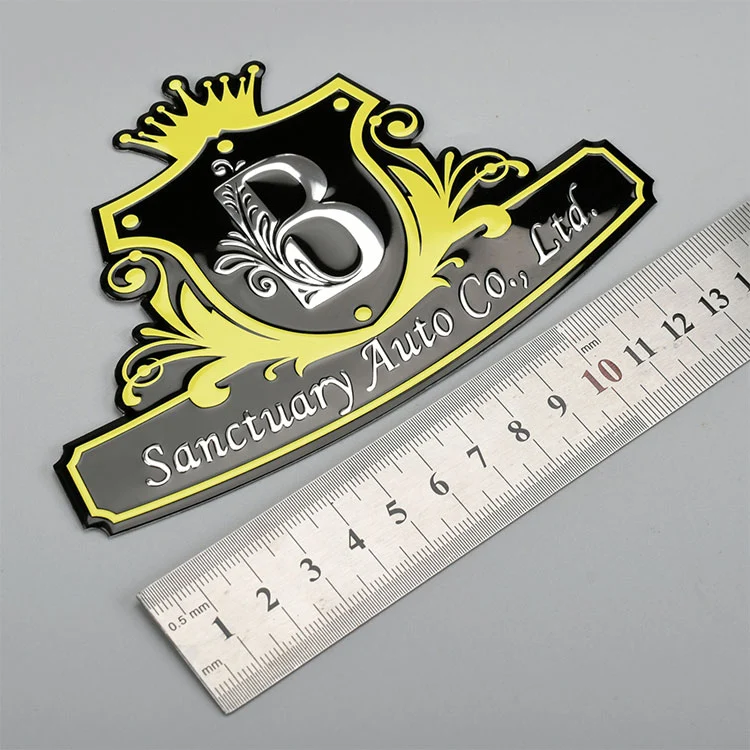 Metalletikett mit Logo