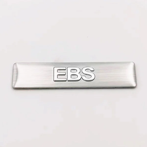 Namensschild aus Metall, Logo aus Aluminium