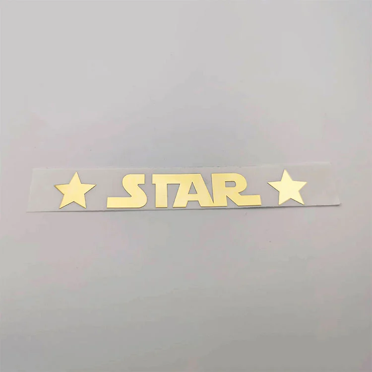 Goldchrom -Logo Metall Sricker