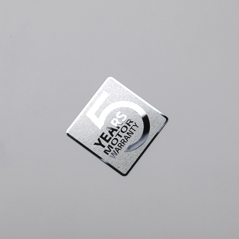 Metall-Chrom-Textur-Etikett, silberfarben, dünn, selbstklebend