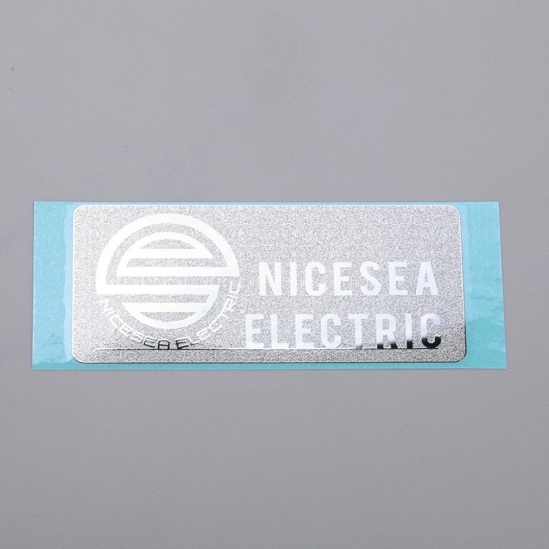 Chrom-Silber-Logo-Aufkleber, Nickel-Etikett mit 3M-Kleber