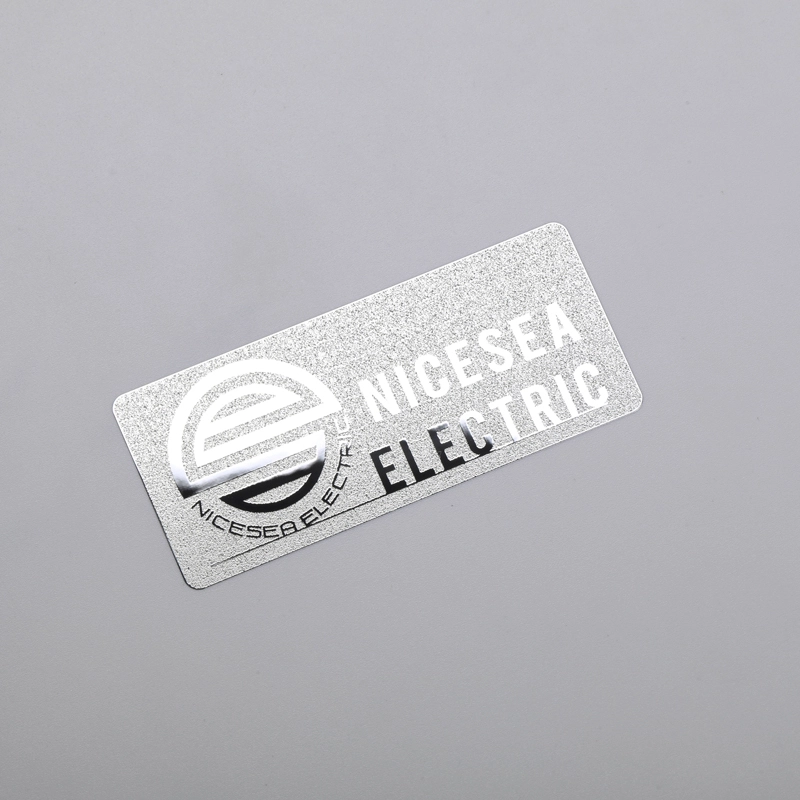 Chrom-Silber-Logo-Aufkleber, Nickel-Etikett mit 3M-Kleber