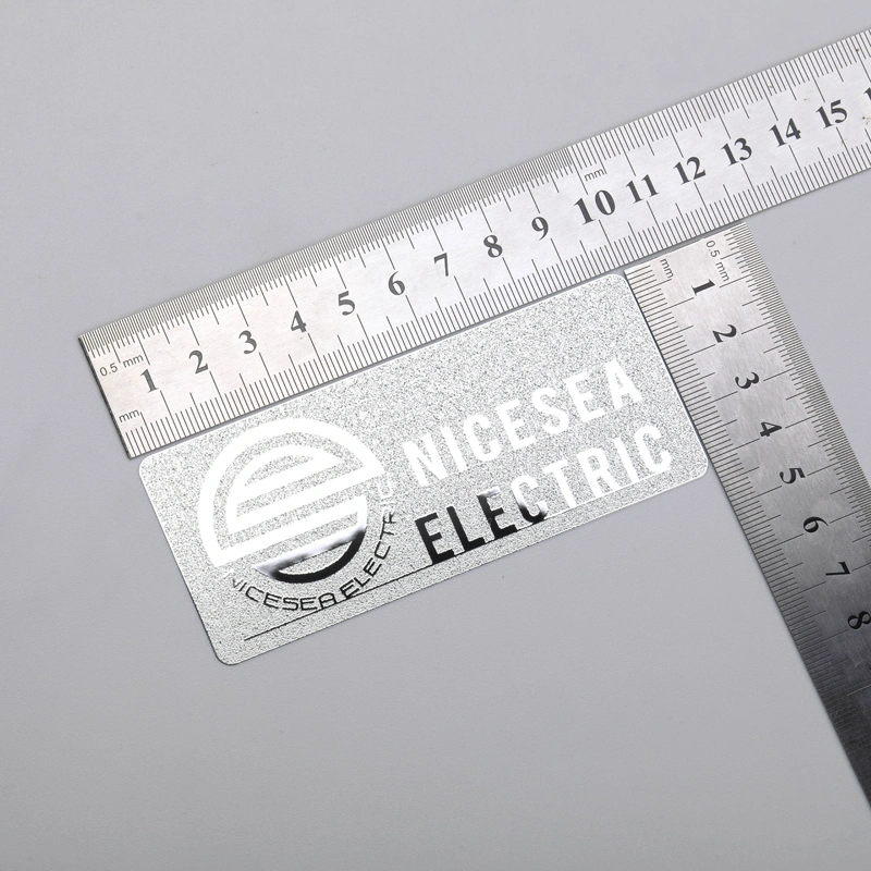 Chrom-Silber-Logo-Aufkleber, Nickel-Etikett mit 3M-Kleber