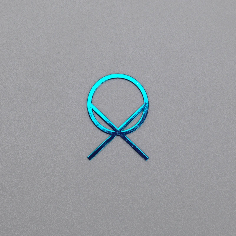 Maßgeschneidertes chromblaues Nickel-Etikettenschild
