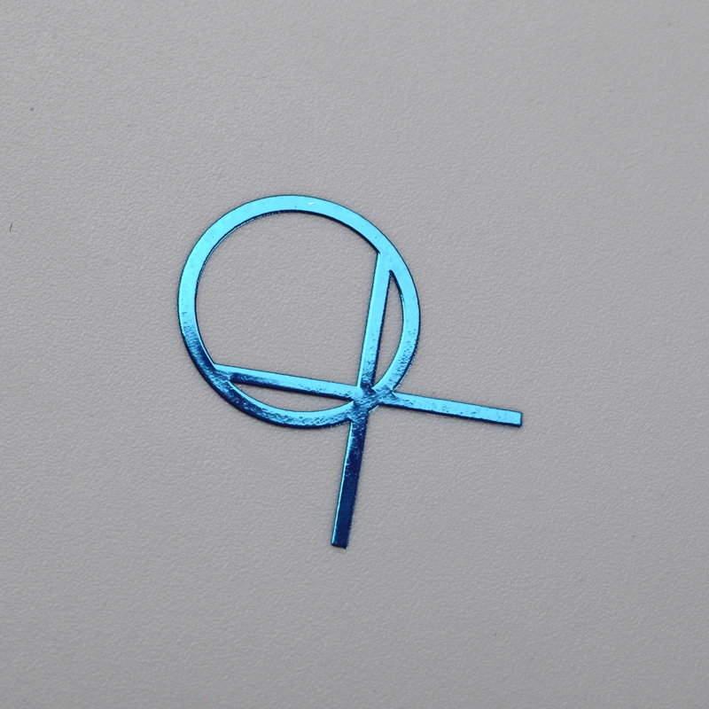 Maßgeschneidertes chromblaues Nickel-Etikettenschild