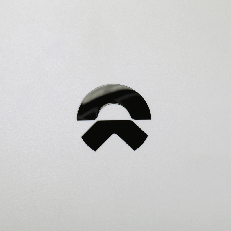 3D-Nickel-Aufkleber, Chrom, schwarzes Auto-Emblem-Logo