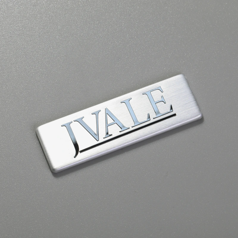 Aluminium-Markenlogo-Aufkleber für Ausrüstung