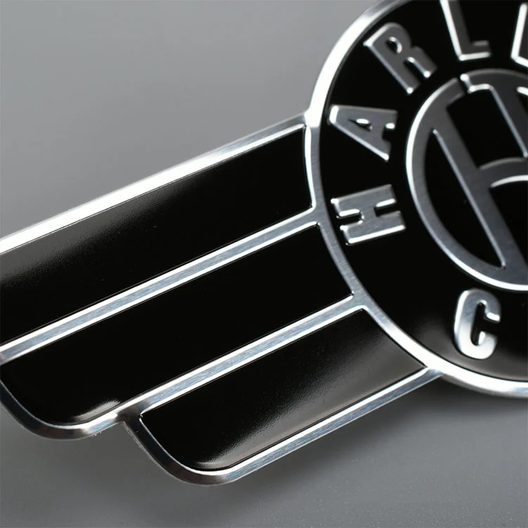 Edelstahl -Logo -Aufkleber