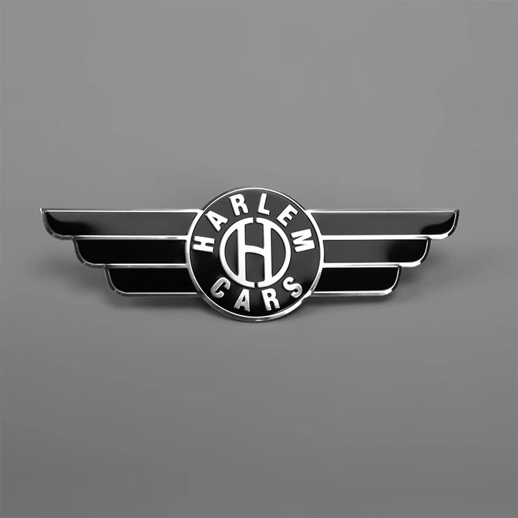 Edelstahl -Logo -Aufkleber